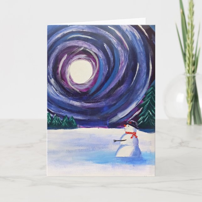 Cartes Pour Fêtes Annuelles Snowman (Devant)