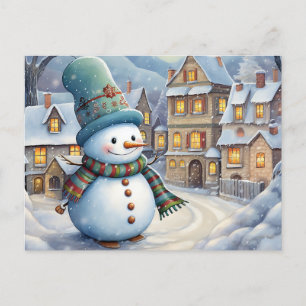 Cartes Pour Fêtes Annuelles Snowman