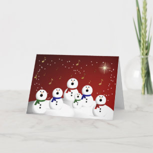 Cartes Pour Fêtes Annuelles Snowman Choir