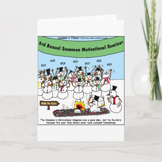Cartes Pour Fêtes Annuelles Snowman Convention Drôle cadeaux de Noël & Tee - s (Devant)
