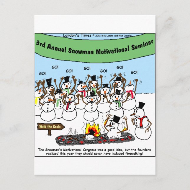 Cartes Pour Fêtes Annuelles Snowman Convention Drôle cadeaux de Noël & Tee - s (Devant)