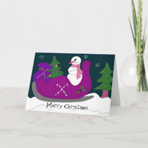 Cartes Pour Fêtes Annuelles Snowman dans un hangar