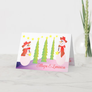 Cartes Pour Fêtes Annuelles Snowman Holiday Stylisé
