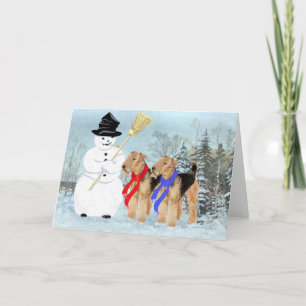 Cartes Pour Fêtes Annuelles Snowman magique