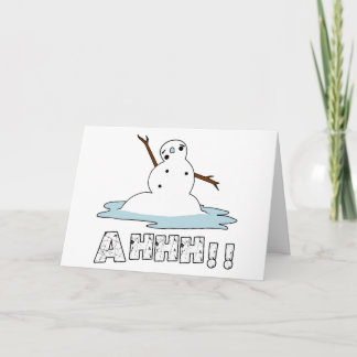 Cartes Pour Fêtes Annuelles Snowman Melting