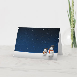 Cartes Pour Fêtes Annuelles Snowmen