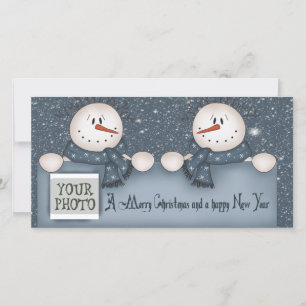 Cartes Pour Fêtes Annuelles Snowmen de Noël