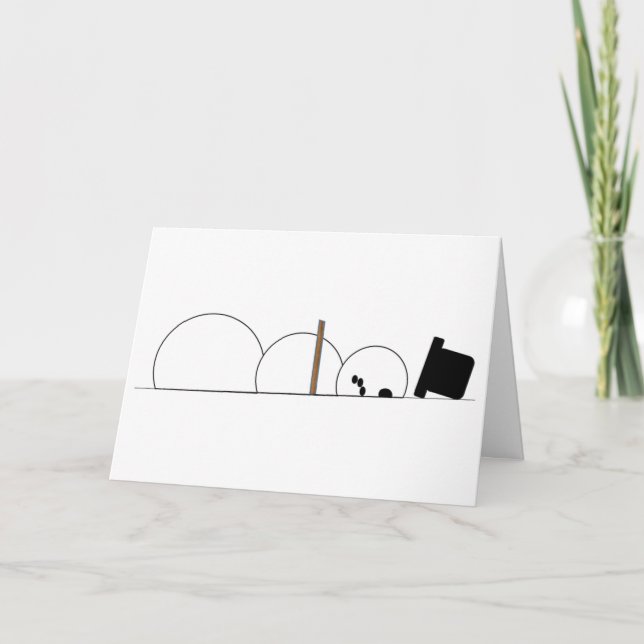 Cartes Pour Fêtes Annuelles Snowmen Push Ups (Devant)