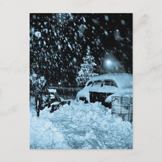 Cartes Pour Fêtes Annuelles Snowy Christmas à New York (Devant)