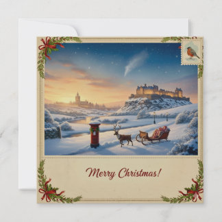 Cartes Pour Fêtes Annuelles Snowy Christmas Card