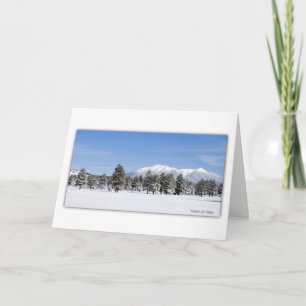 Cartes Pour Fêtes Annuelles Snowy San Francisco Peaks Custom Inside Salutation