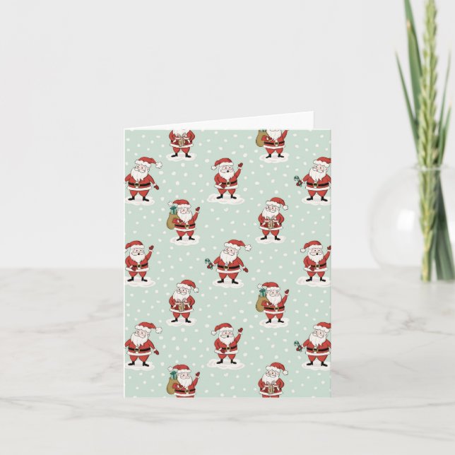 Cartes Pour Fêtes Annuelles Snowy Santa Holiday Greetings (Devant)