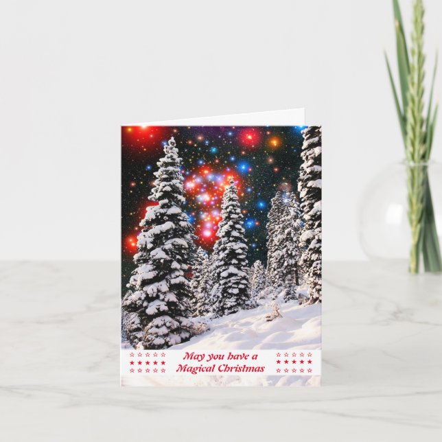 Cartes Pour Fêtes Annuelles Snowy Trees (Devant)