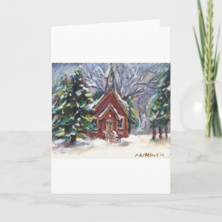 Cartes Pour Fêtes Annuelles Snowy Wintry