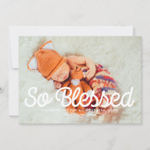 Cartes Pour Fêtes Annuelles So Blessed - Thanksgiving Family Photo