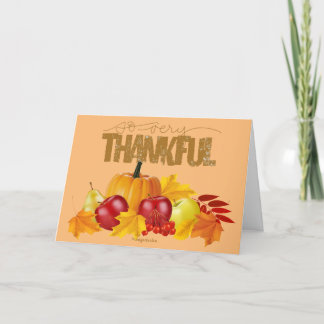 Cartes Pour Fêtes Annuelles So very thankful Greeting Card