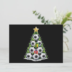 Cartes Pour Fêtes Annuelles Soccer Noël Arbre Joueur Joueurs Joueurs Joueurs J