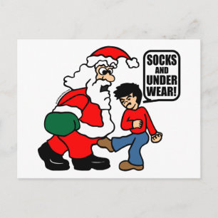 CARTES POUR FÊTES ANNUELLES SOCKS ET UNDERWEAR DE CHRISTMAS