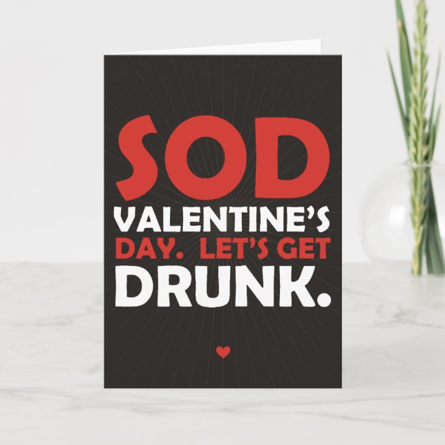 Cartes Pour Fêtes Annuelles Sod Saint Valentin Déroulons-nous (Devant)