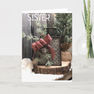 CARTES POUR FÊTES ANNUELLES **SOEUR** AIME LA JOIE ET JOUE NOËL À VOUS