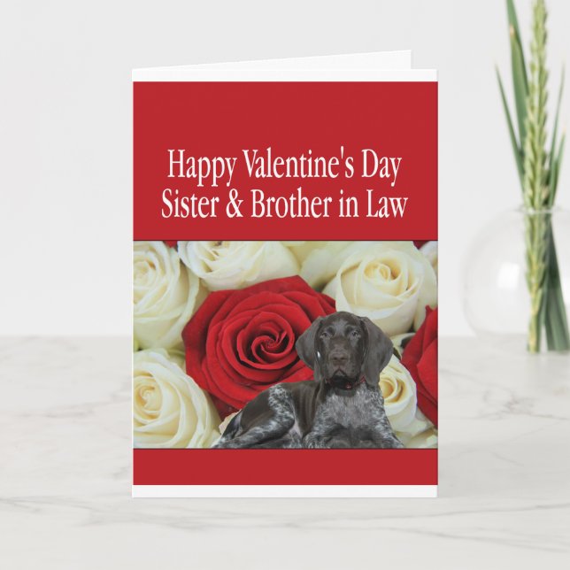 Cartes Pour Fêtes Annuelles Soeur & Frère en Droit Glossy Grizzly Valentine (Devant)