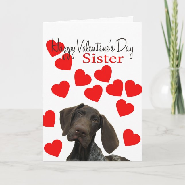 Cartes Pour Fêtes Annuelles Soeur Glossy Grizzly Valentine Puppy Love (Devant)