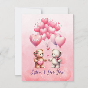 Cartes Pour Fêtes Annuelles Soeur, Je T'Aime Valentine