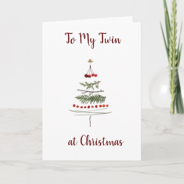 CARTES POUR FÊTES ANNUELLES **SOEUR JUMELLE** TU RENDS CHAQUE JOURNÉE SPÉCIALE (Devant)