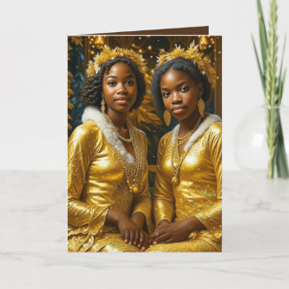 Cartes Pour Fêtes Annuelles Sœurs Bela Brown sont comme des Étoiles