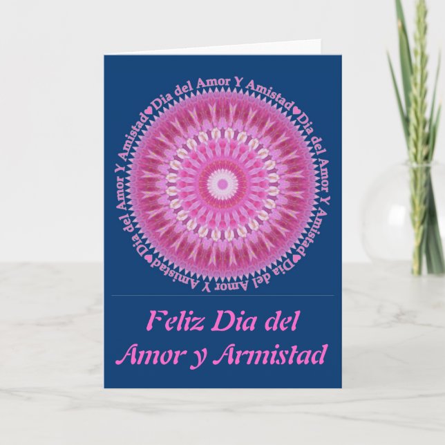 Cartes Pour Fêtes Annuelles Soin de Dia del Amor y Armistad (Devant)