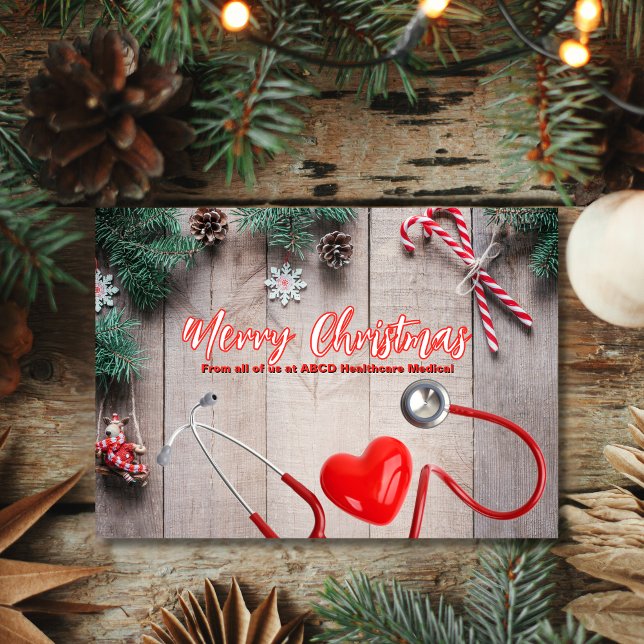 Cartes Pour Fêtes Annuelles Soins de santé Noël salutations avec amour (Créateur téléchargé)