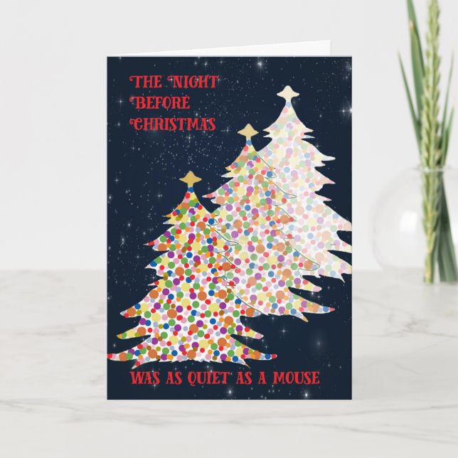 Cartes Pour Fêtes Annuelles Soins, La Nuit Avant Noël (Devant)