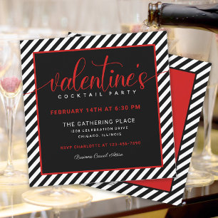 Cartes Pour Fêtes Annuelles Soirée de la Saint Valentin moderne