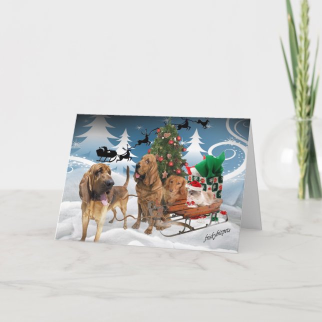 Cartes Pour Fêtes Annuelles Soirée de Noël de Bloodhin (Devant)