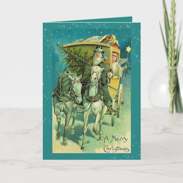 Cartes Pour Fêtes Annuelles Soirée de Noël de l'entraîneur du Père Noël (Devant)