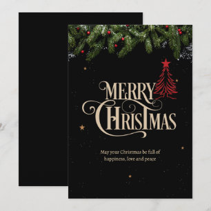 Cartes Pour Fêtes Annuelles Soirée de Noël Minimale Soirée de Noël