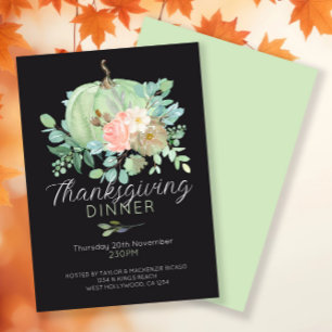 Cartes Pour Fêtes Annuelles Soirée de Thanksgiving citrouille