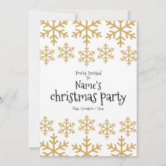Cartes Pour Fêtes Annuelles Soirée Gold de Noël