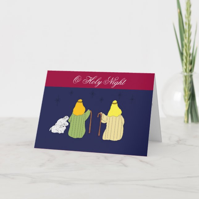 Cartes Pour Fêtes Annuelles Soirée Sainte - Noël (Devant)