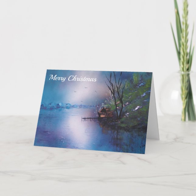 Cartes Pour Fêtes Annuelles Soirées silencieuses, lumières douillettes" (Devant)