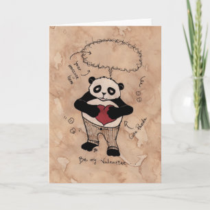 Cartes Pour Fêtes Annuelles Sois ma Saint Valentin, Panda