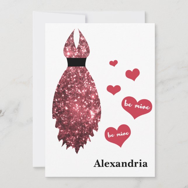 Cartes Pour Fêtes Annuelles Sois ma servante d'enfants Valentine Rosée Parties (Devant)