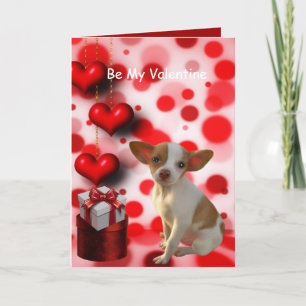 Cartes Pour Fêtes Annuelles Sois mon Chihuahua Saint-Valentin Cœurs d'amour de