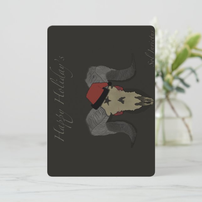 Cartes Pour Fêtes Annuelles Sol Invictus (avec casquette) (Debout devant)