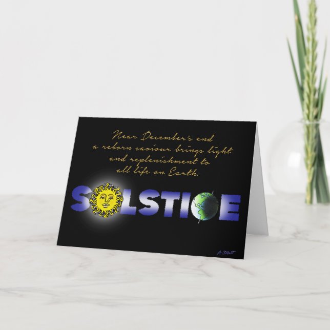Cartes Pour Fêtes Annuelles Sol, notre (vrai) Sauveur ! (Devant)