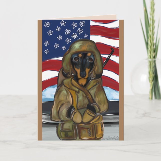Cartes Pour Fêtes Annuelles Soldat DOXIE (Devant)