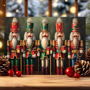 Cartes Pour Fêtes Annuelles Soldats Casse-Noisette Vintage Noël Classique
