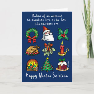 Cartes Pour Fêtes Annuelles Solstice d'hiver -