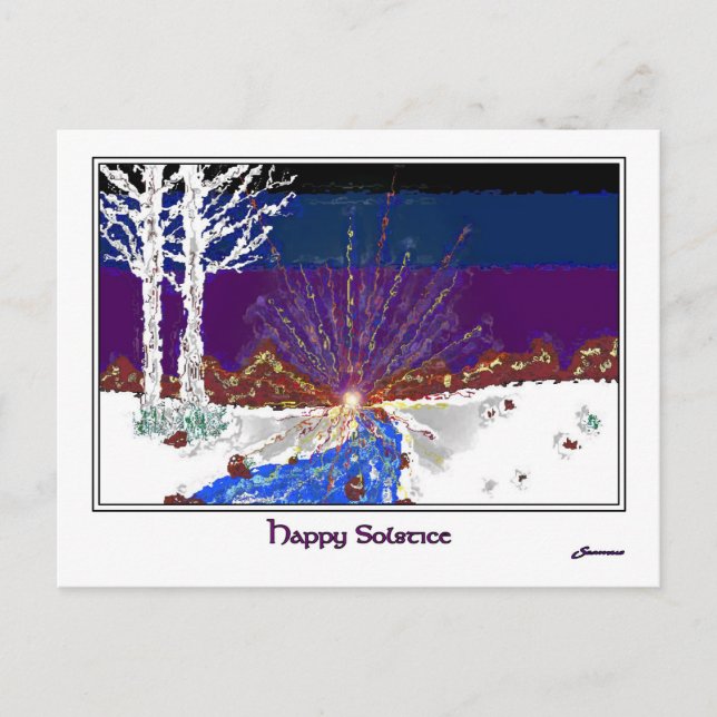 Cartes Pour Fêtes Annuelles Solstice d'hiver (Devant)