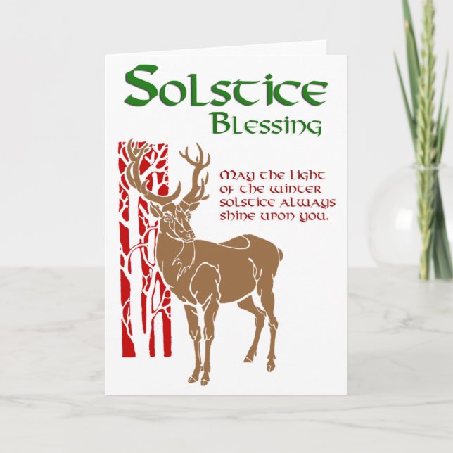 Cartes Pour Fêtes Annuelles Solstice d'hiver (Devant)